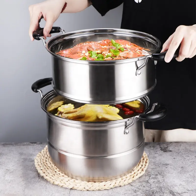 4 Layer Stainless Steel Steamer Pot Size 28cm-36cm For Home - Image 2