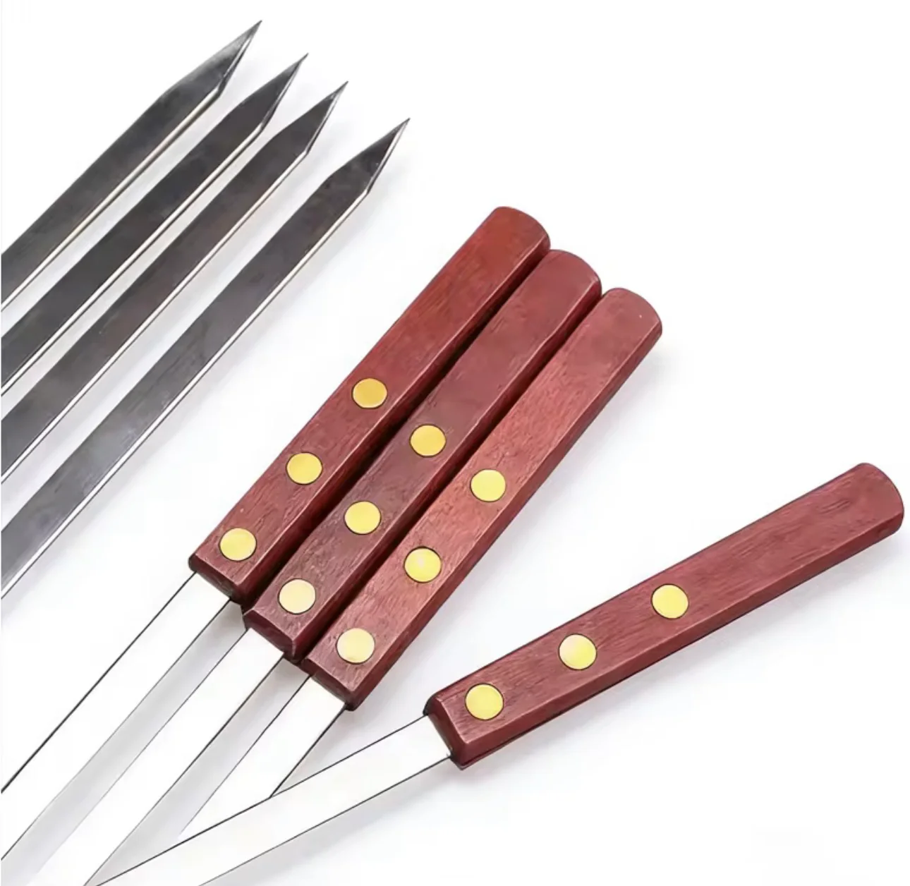 4-Piece Reusable BBQ Skewer Set - Image 3