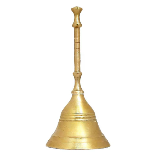 Brass Pooja Puja Bell/Ghanti Made of Solid Brass Height 2 Sizes