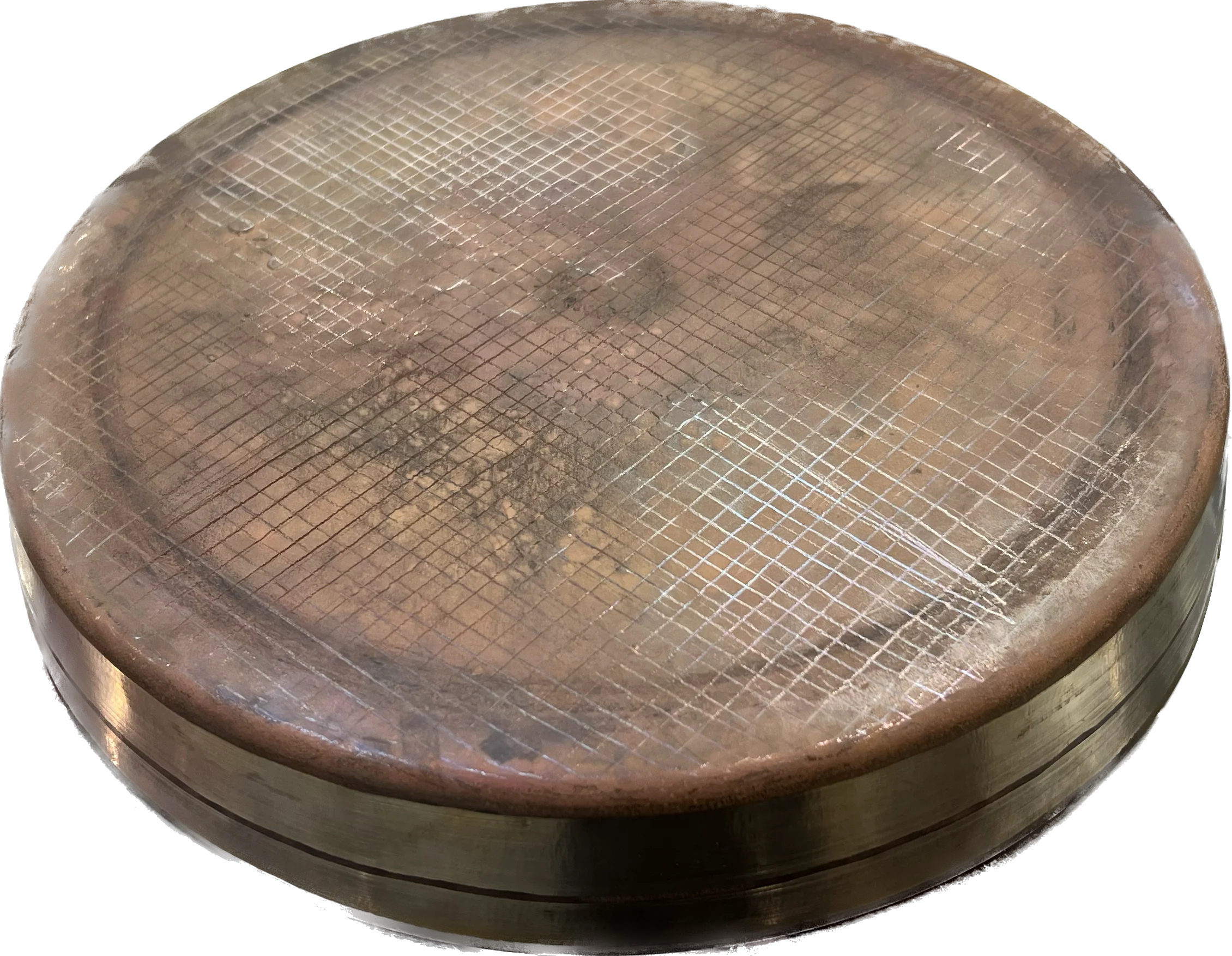 Bronze( kansa) PURE Golden Plain Thali - Image 2
