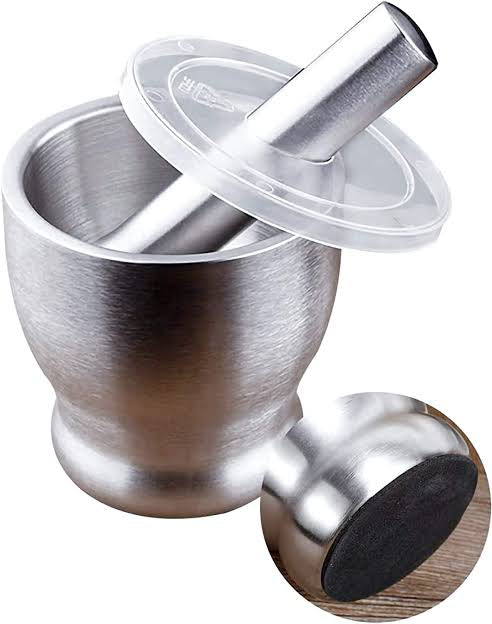Brushed Stainless Steel Spice Grinder Pill crusher Mortar and pestle / imam dasta - Image 3