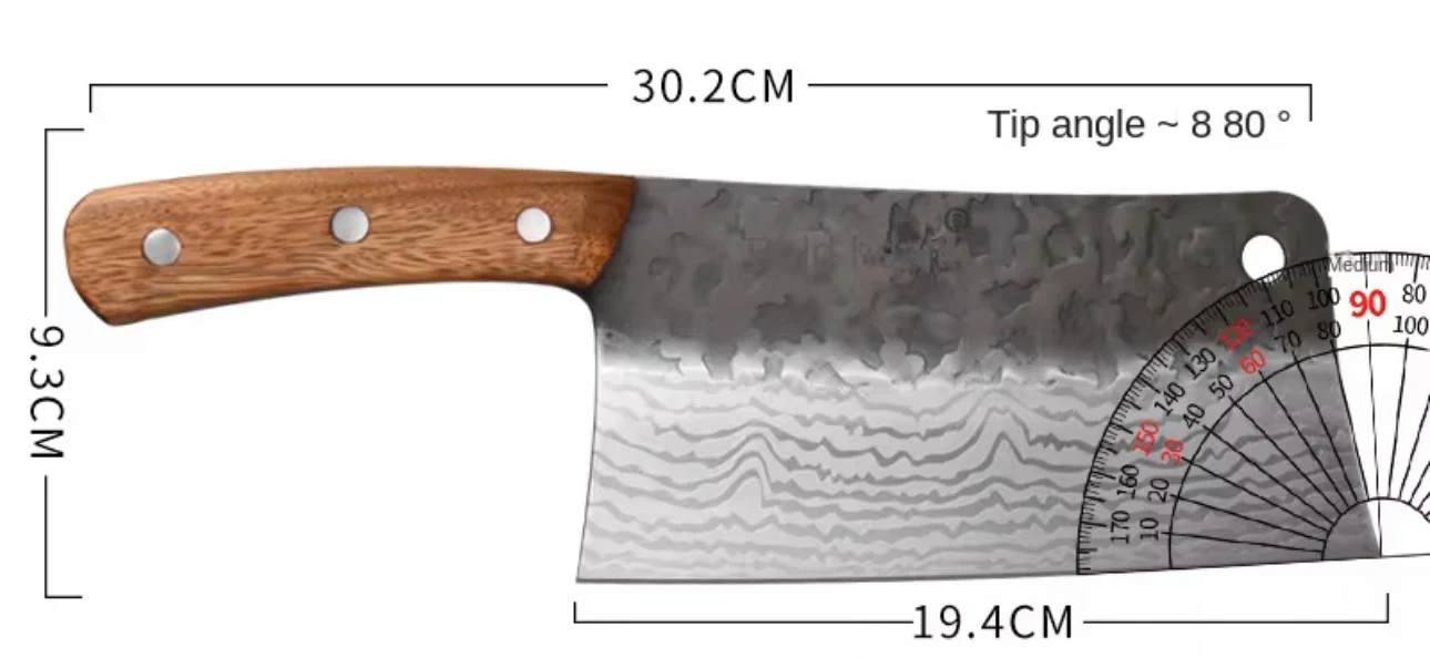 Butcher/ Chopper with Wood Handle - Image 2