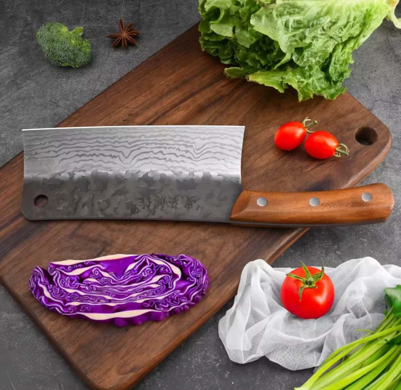 Butcher/ Chopper with Wood Handle - Image 3