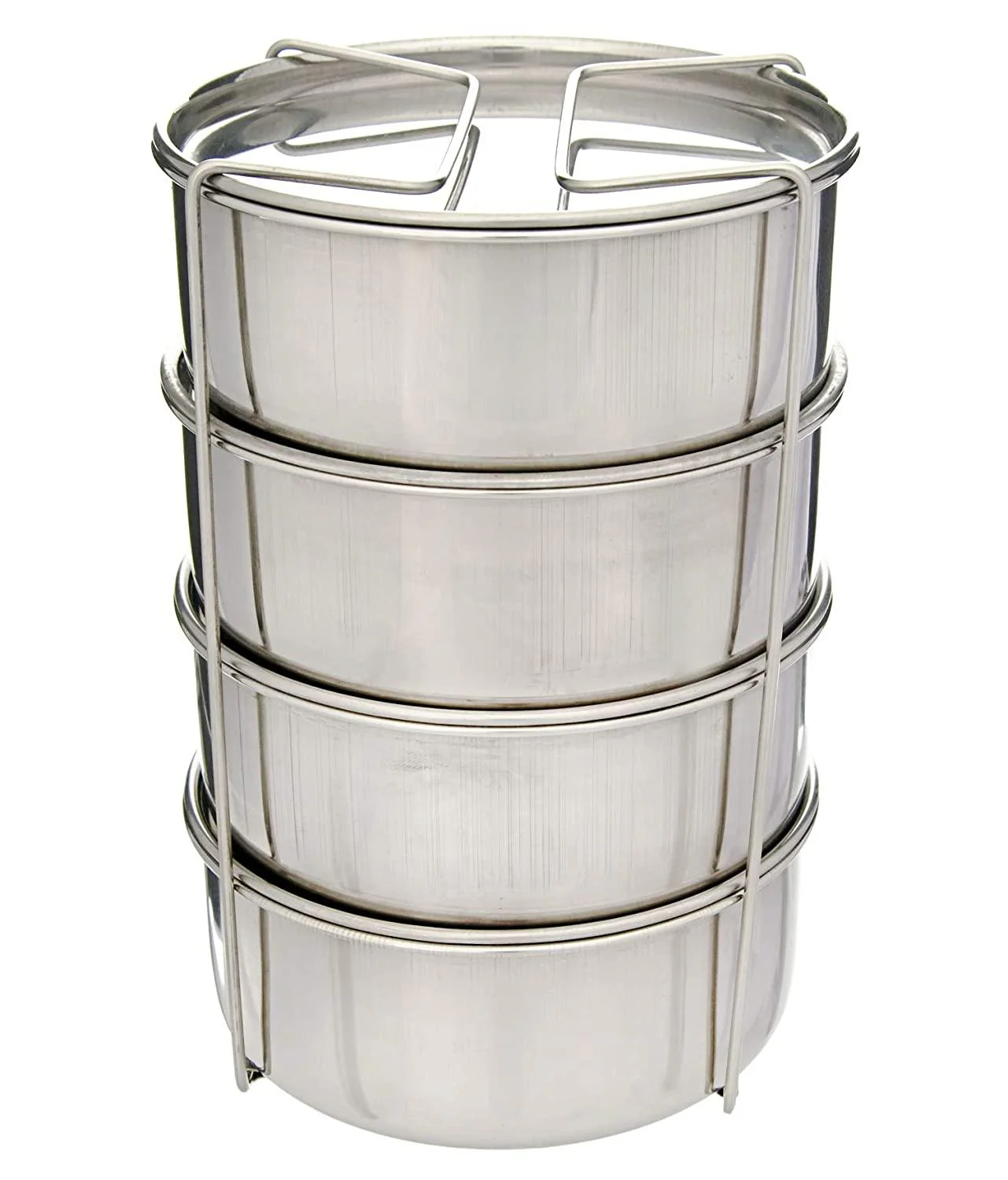 Cello HOT MAX-4 Stainless Steel Insulated Lunch Carrier,Colour- Black/Blue/Grey4 Containers (assorted colour) - Image 3