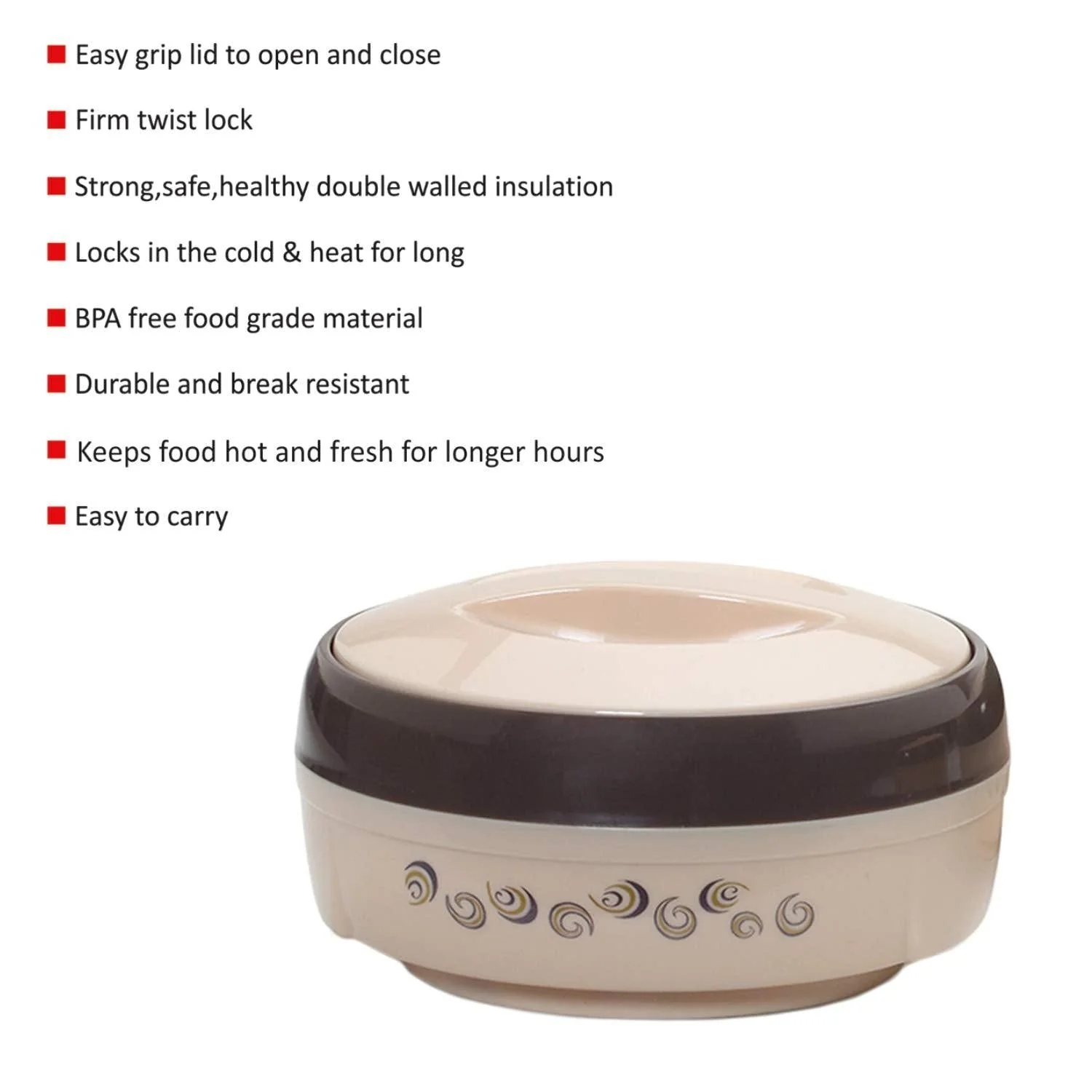 Cello Ultra Insulated Hot Pot Casserole Brown - Image 2