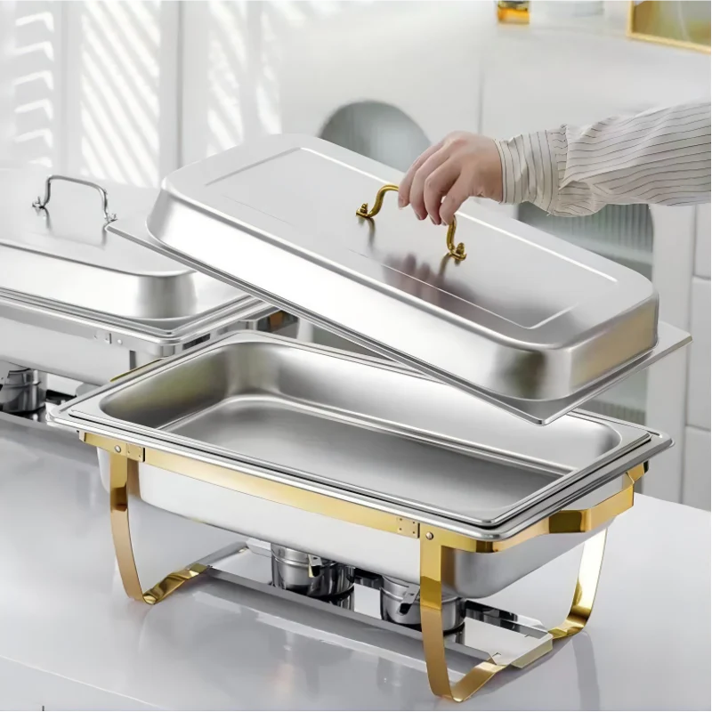 Chafing Dish/Food Warmer Gold & Silver Two-Tone Finish 11L approx.