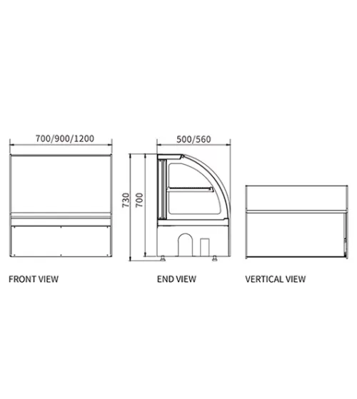 Chilled Counter-Top Food Display DG-TY700 Product Code: DG-TY700,900 - Image 3