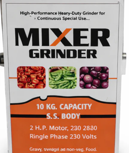 Commercial / domestic Heavy duty mixer grinder 10 Ltr capacity, 2HP - Image 2