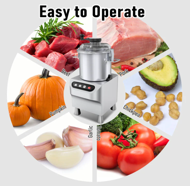 Yasaki Commercial Electric Vegetables and Meat Food Chopper Bowl Cutter Machine 18L 2200W - Image 5