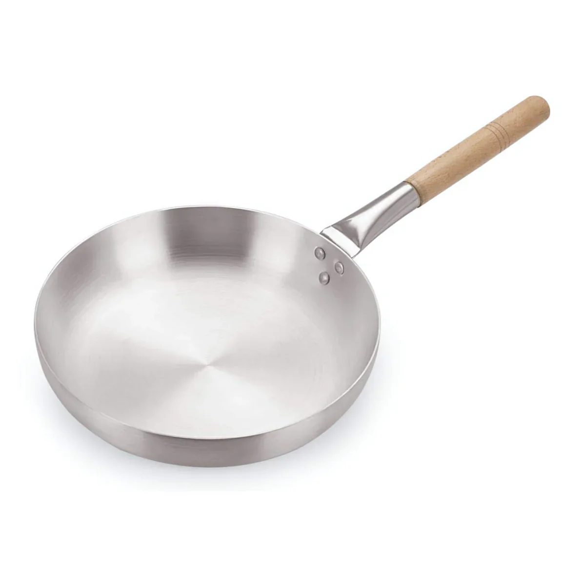 Commercial Fry Pan Aluminium wooden handle multiple sizes