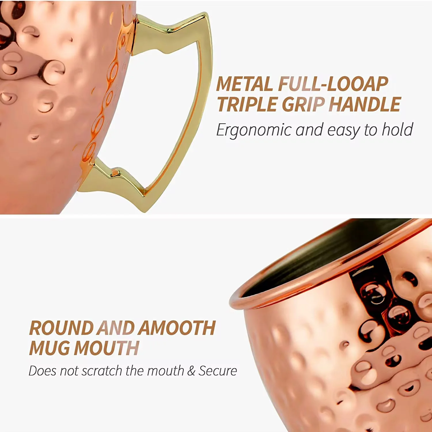 Copper /Stainless Steel Mule Mugs (2 Options) 500ml - Image 4