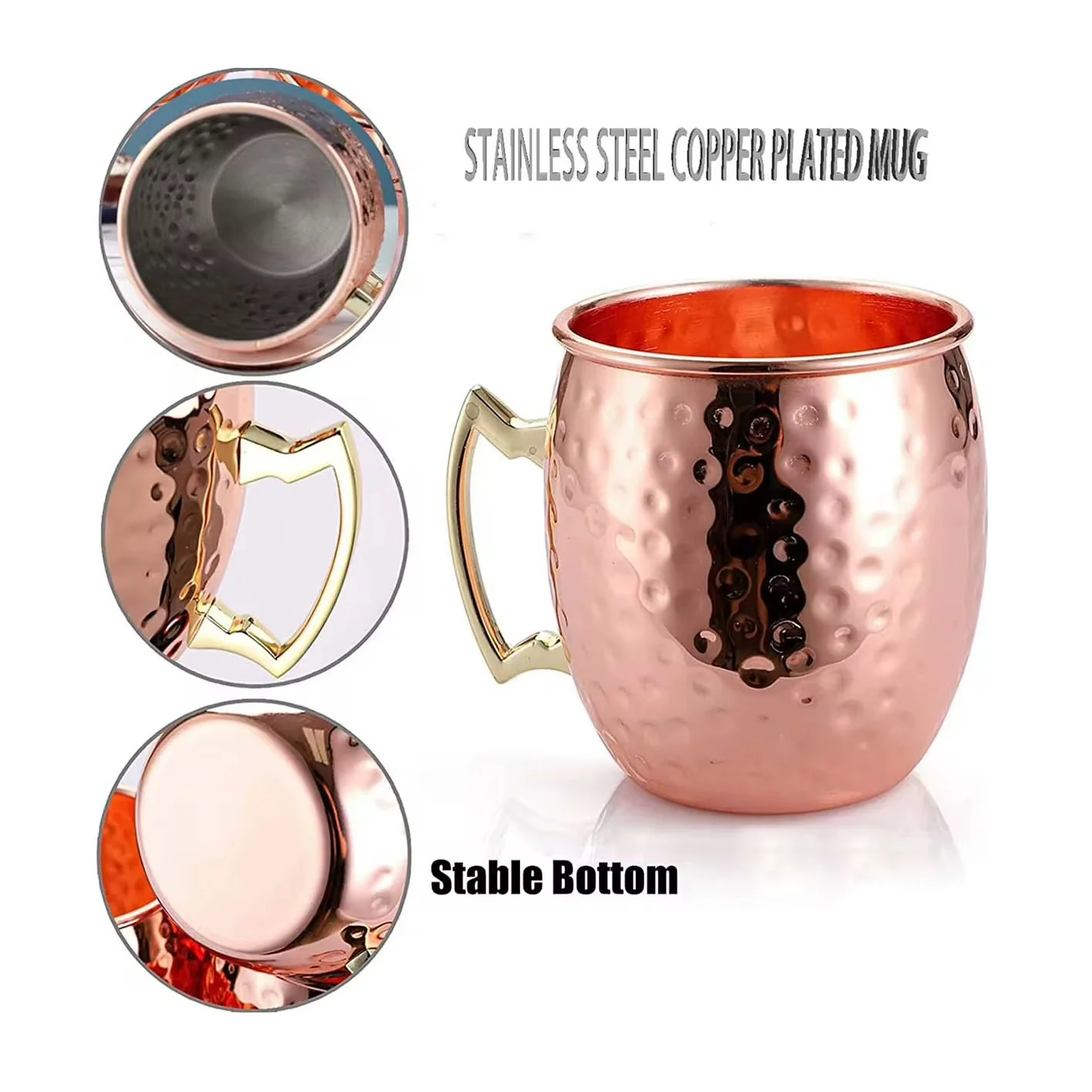 Copper /Stainless Steel Mule Mugs (2 Options) 500ml - Image 5