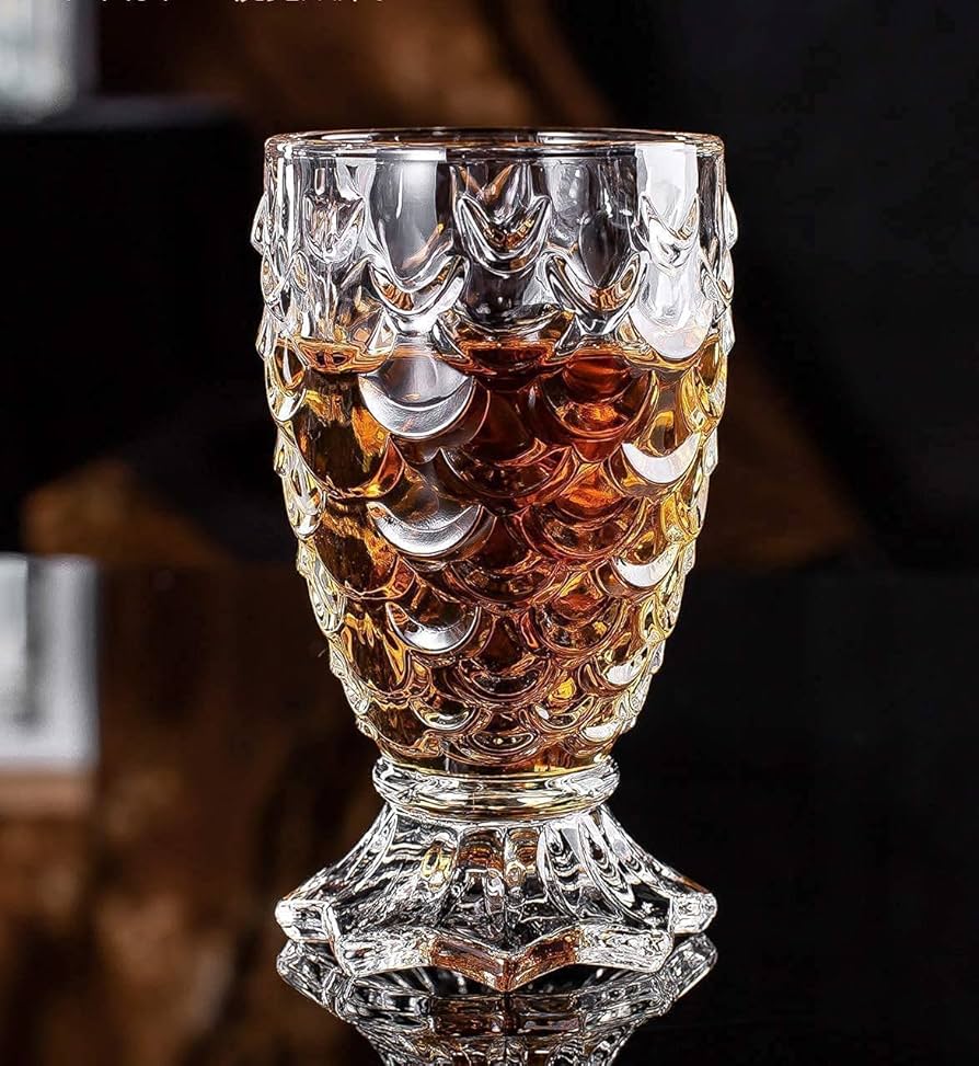 Crystal serving glass jug with lid and 6 glasses - Image 5
