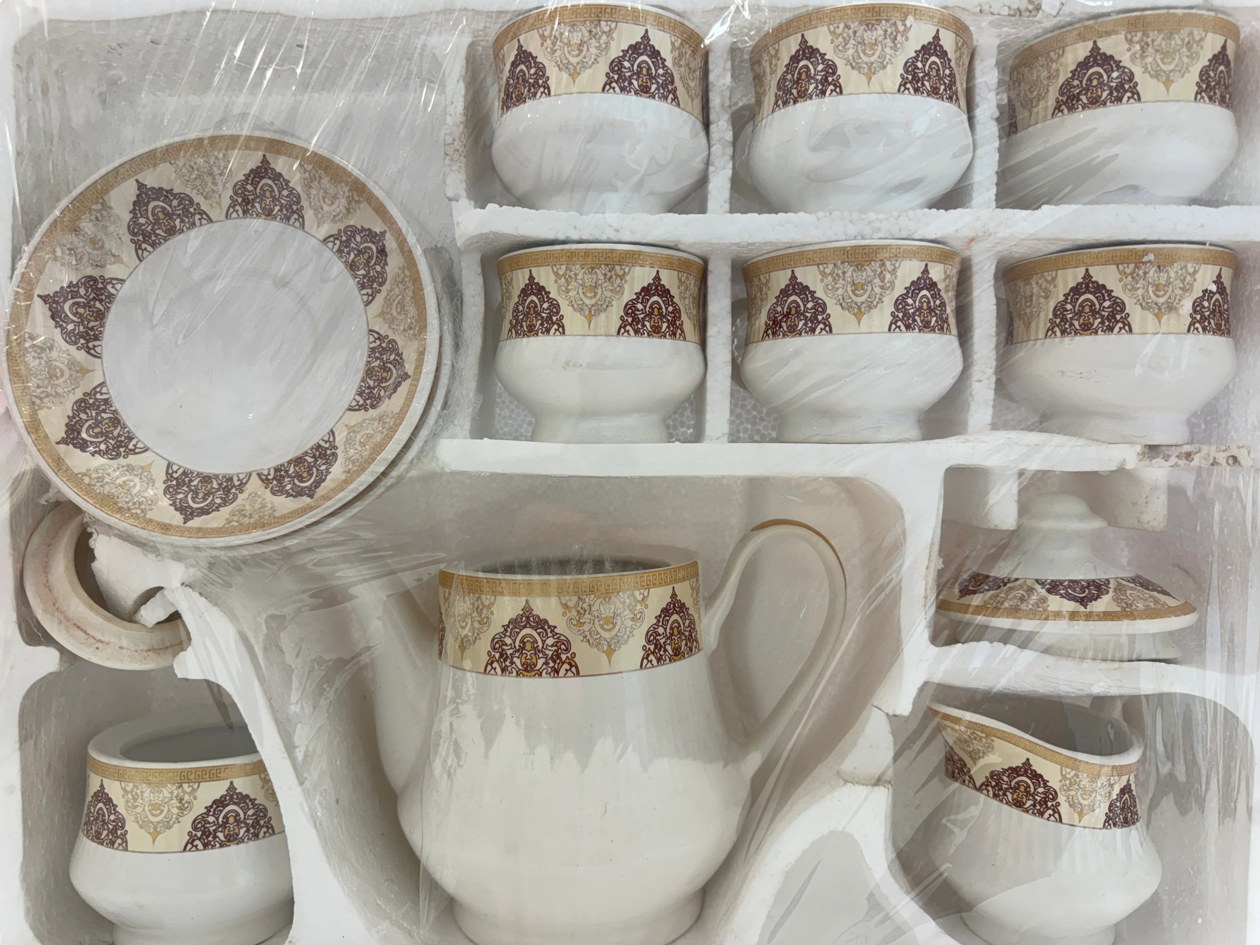 Cup and kettle set of 15pc - Image 3
