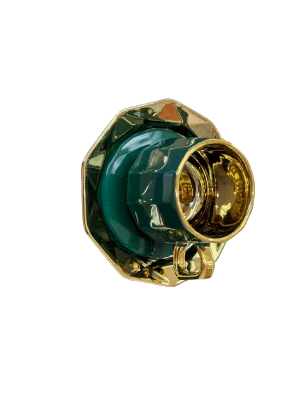 Cup and saucer set of 6 Green Golden - Image 2