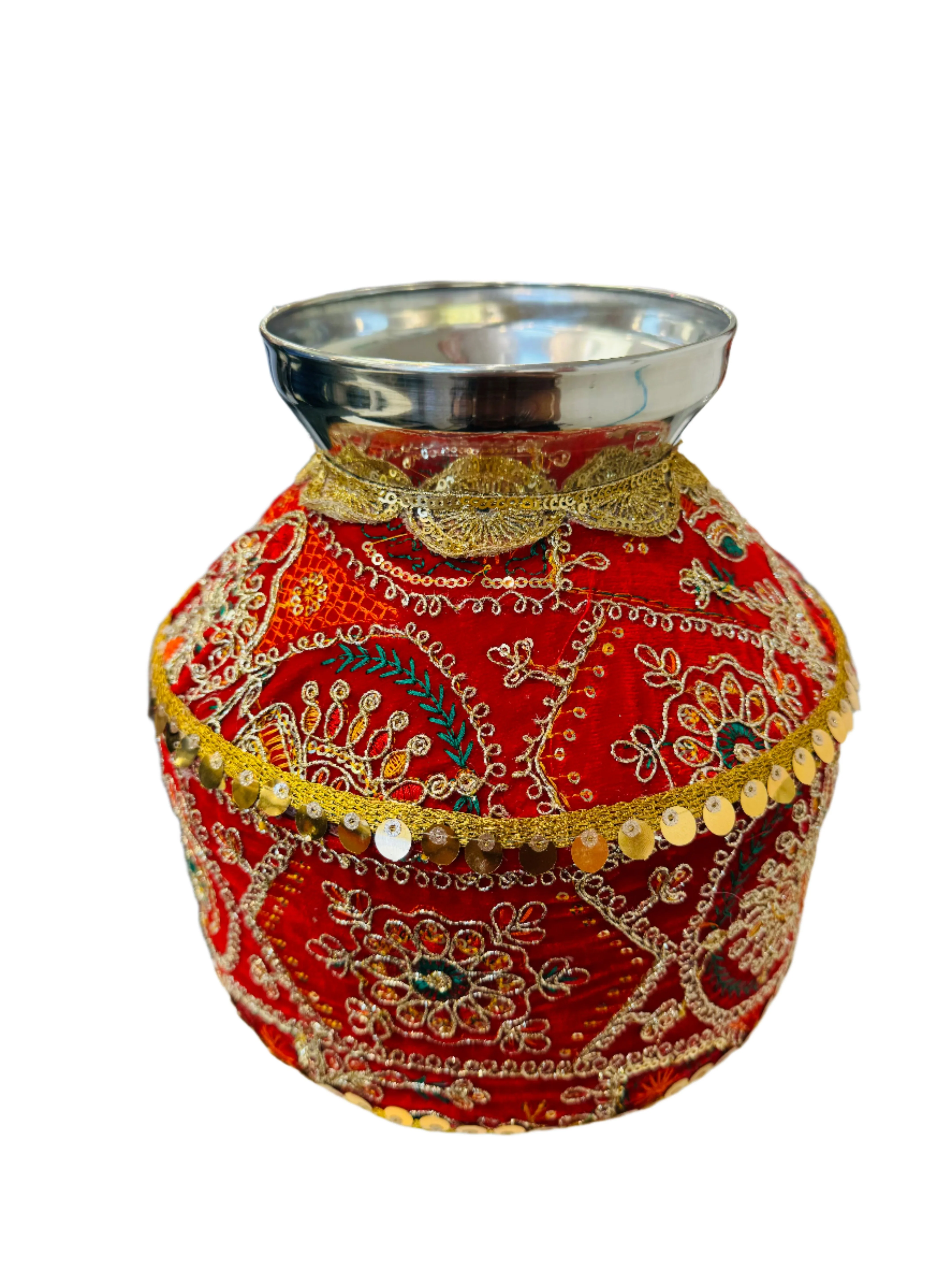 Decorative Velvet matki/ kalash/ Lota (big) - Image 2