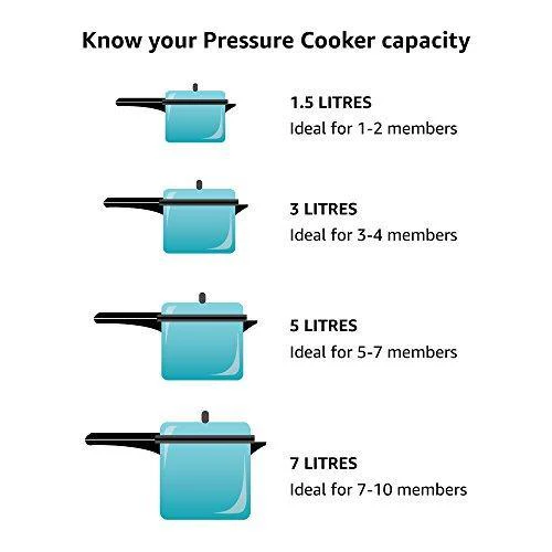 Hawkins Classic Aluminum Pressure Cooker, 3 Litre, Silver Tall CODE: CL3T - Image 2