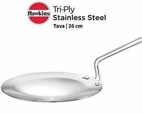 Hawkins Stainless Steel Tawa | 26CM Wide Tri-Ply Steel SSTV26