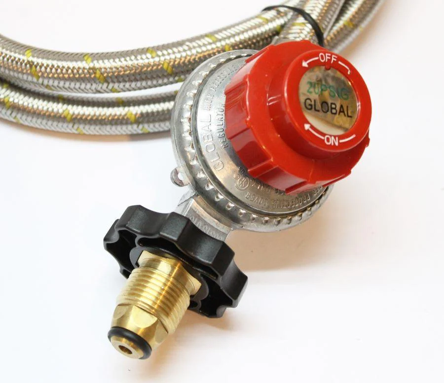 High Pressure Gas Regulator with Stainless Steel Hose 20PSI 138kPa - Image 4