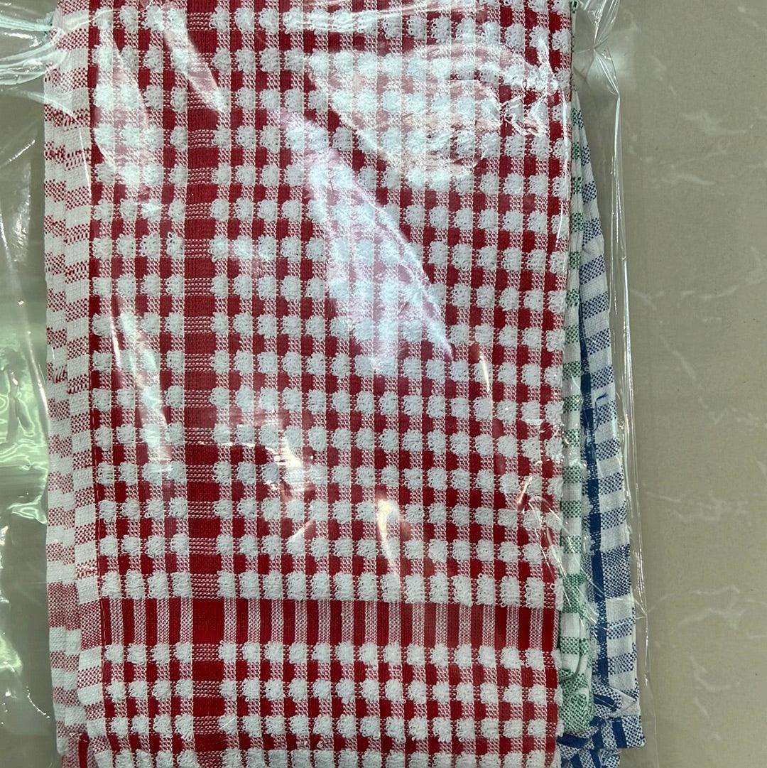 Kitchen/tea Towel 46x60cm 3 pc Set (red green blue violet)