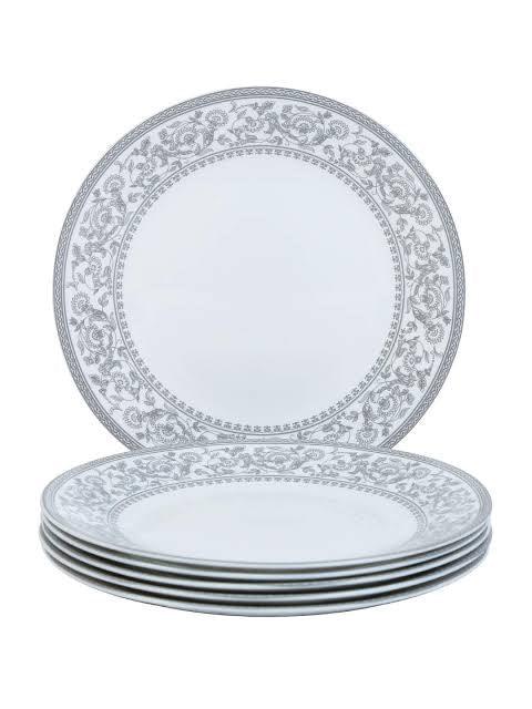 La opala 6 Pcs Persian Silver Dinner Plate Set