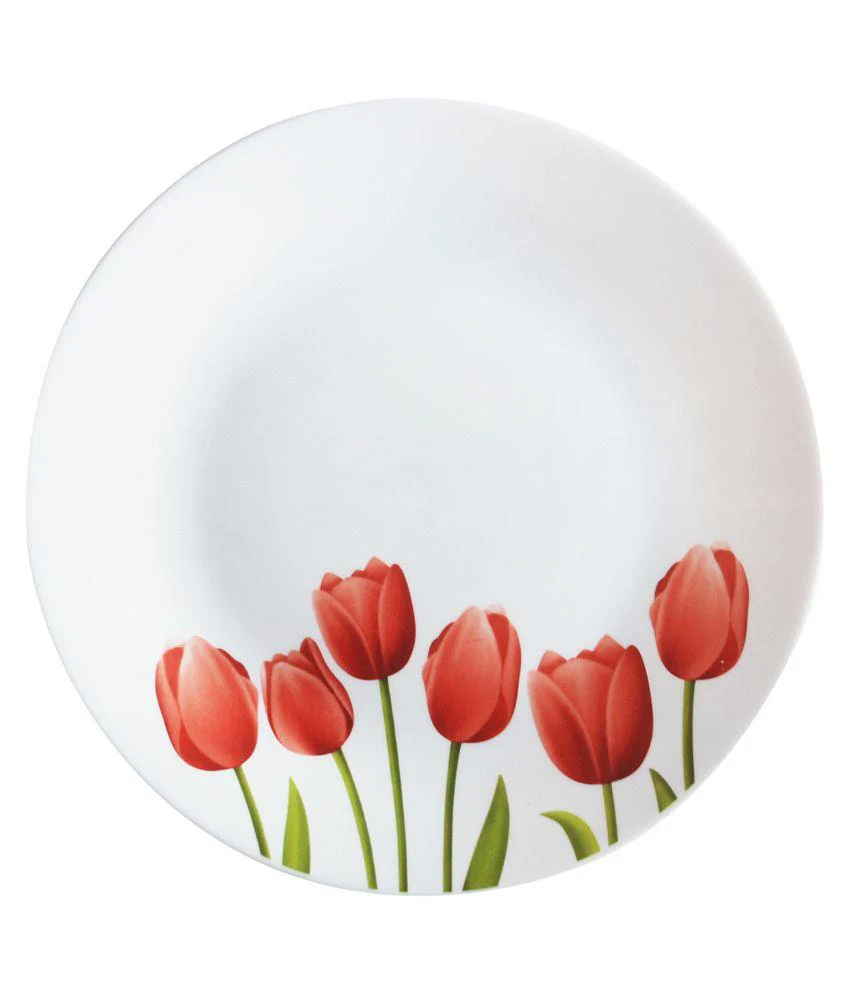 La opala 6 Pcs Tulip Garden Dinner Plate Set