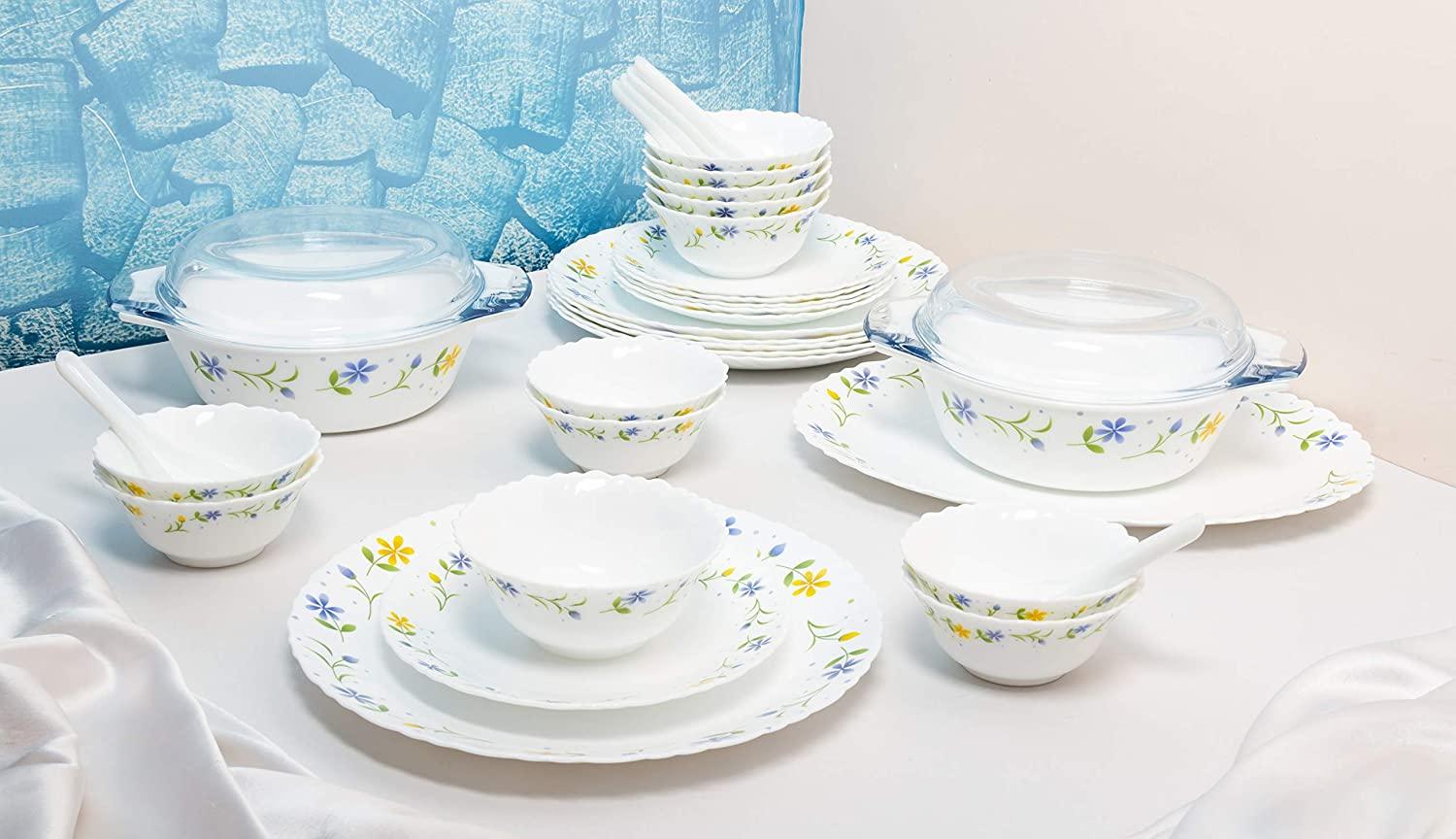 La Opala Dinner Set Twilight Bouquet -Set of 45 Pieces