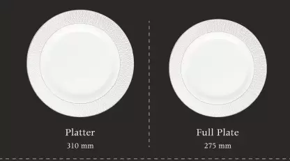 La Opala Diva, Velvett Collection, Opal Glass Dinner Set 35,45 pcs, Stella White - Image 4