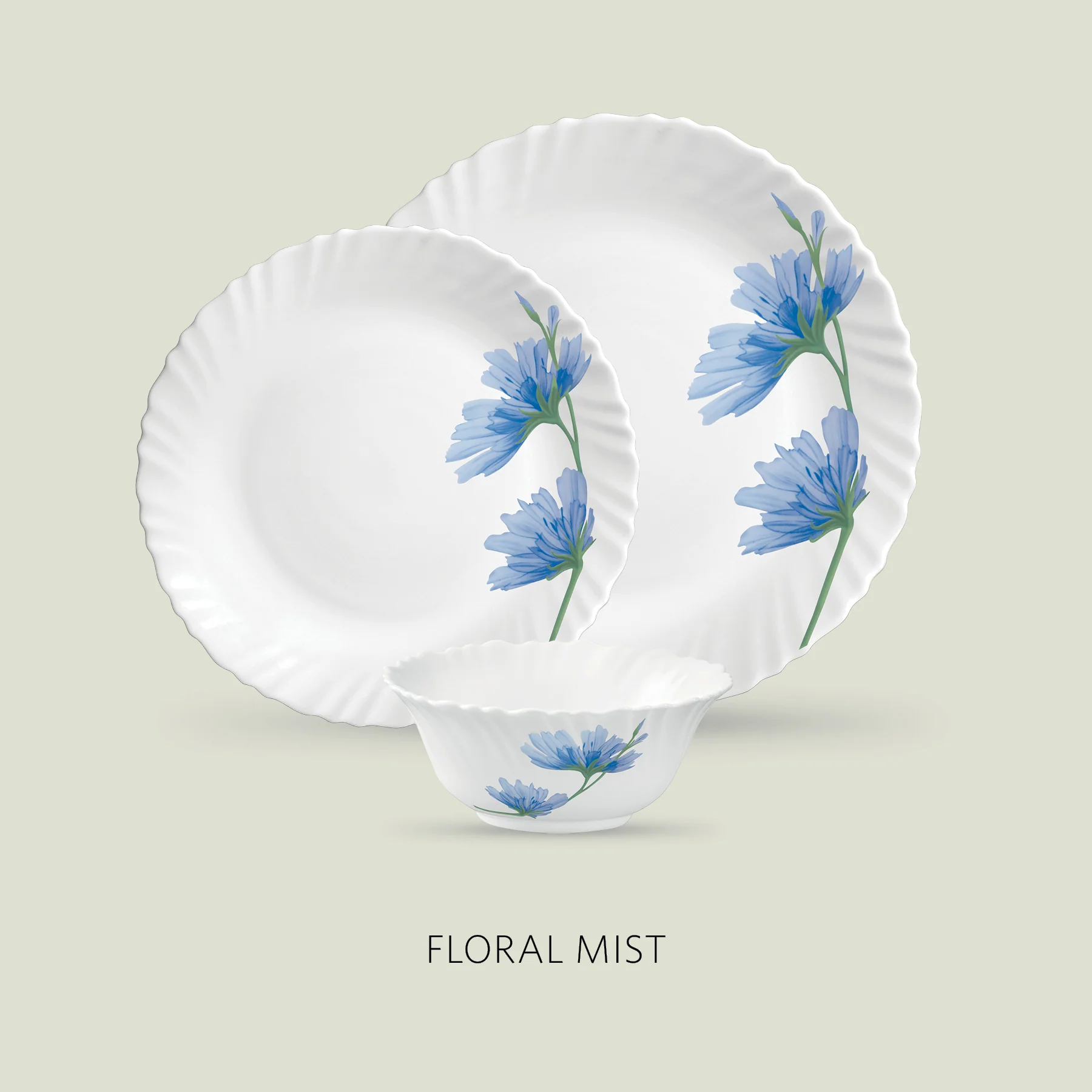 La Opala Floral Mist 7pc pudding set