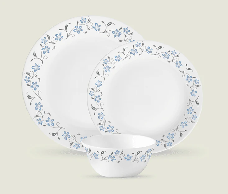 La Opala Grace Blue Dinner Set, 35-Pieces