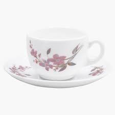 La Opala Minerva Tea & Coffee Cup & Saucers 220 ML Set of 6.