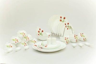 La Opala Radiant Curve Set, 45-Pieces Dinner Set