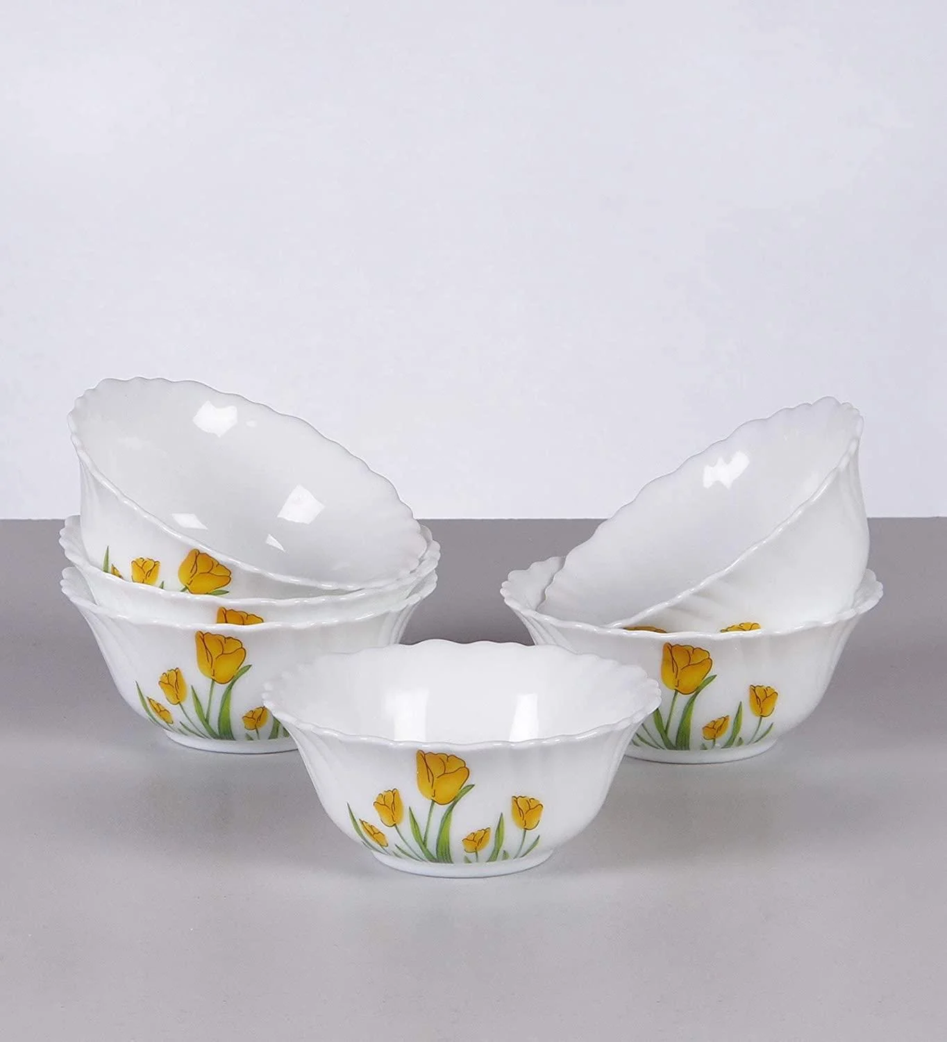 La Opala Soup Bowl Pack of 6 Tulip Passion 300ml