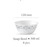 La Opala Vegetable bowl Pack of 6 Grace Blue 180 & 340ml - Image 2