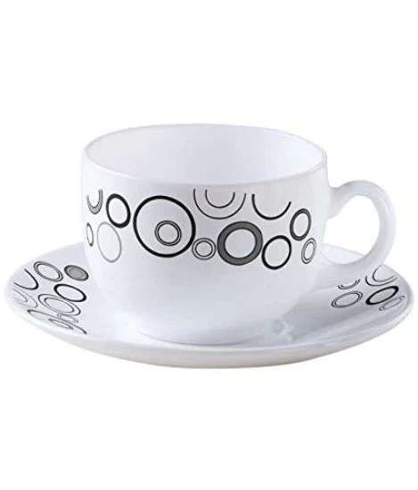 LaOpala Diva Misty Drops Tea & Coffee Cup & Saucers 220 ML Set of 6 - Image 2