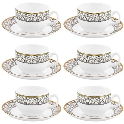 LaOpala Diva Moroccan Gold Tea Cup & Saucers Set of 6 (160ml) - Image 2