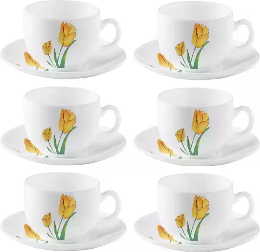 LaOpala Diva Tulip Passion Tea Cup & Saucers Set of 6