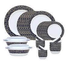 La Opala  Dinner set Anassa Blue Sovrana Collection, 35 Pieces Dinner Set (Microwave Safe)