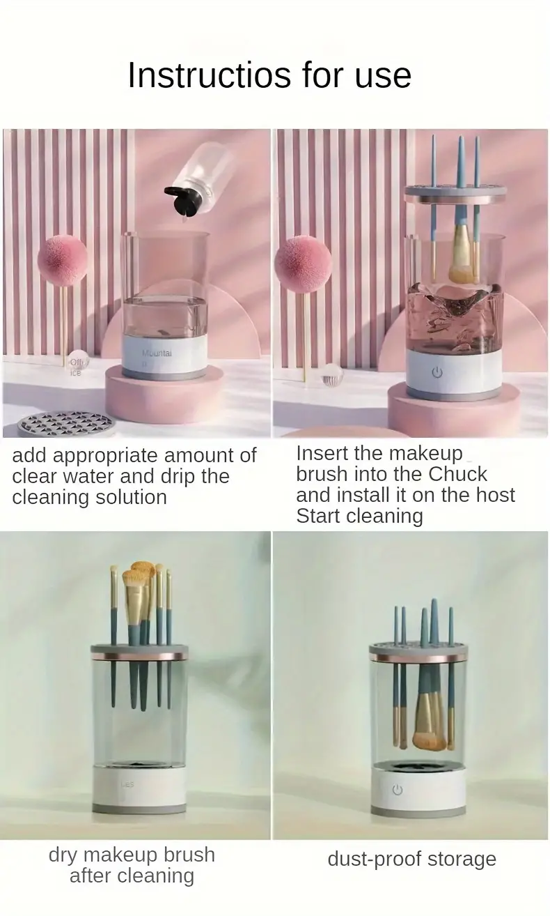 Makeup Brush Cleaner / Electric Cleaning Brush Automatic Cleaner Quick Drying Tool A Very - Image 3