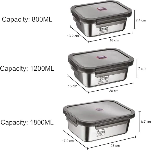 MaxSafe Food Storage Container/ lunch box 1pc (3 sizes) - Image 4