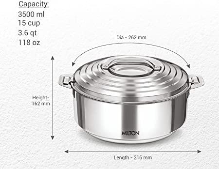 Milton Galaxia 3500 Insulated Stainless Steel Casserole - Image 2