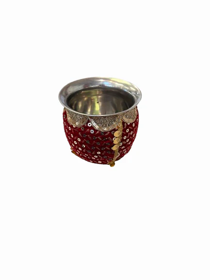 Pooja Decorative Velvet Lota - Image 3