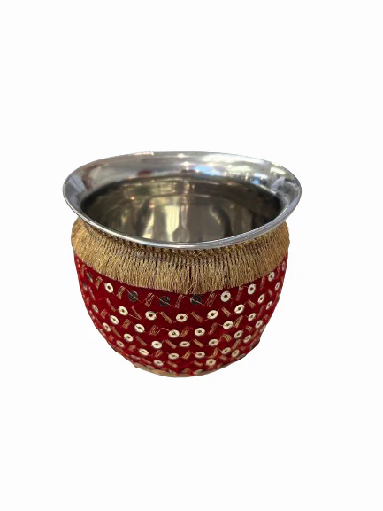 Pooja Decorative Velvet Lota - Image 4