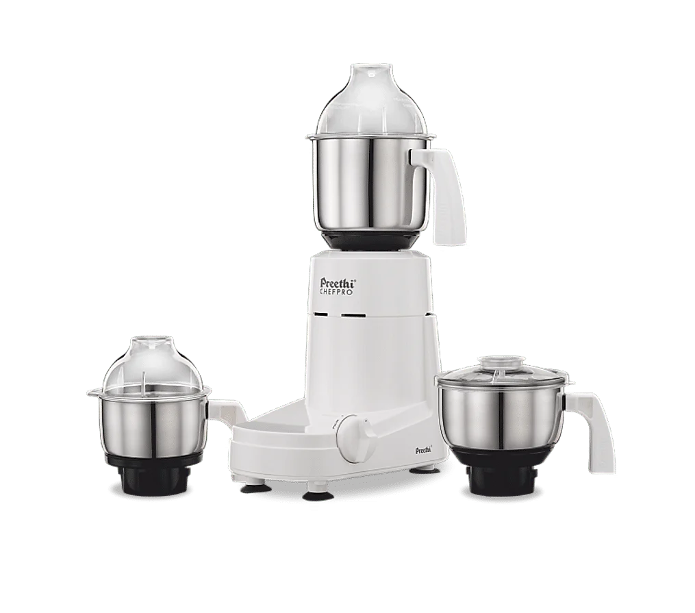 Preethi ChefPro 750-Watt Mixer Grinder with 3 Jars (White)