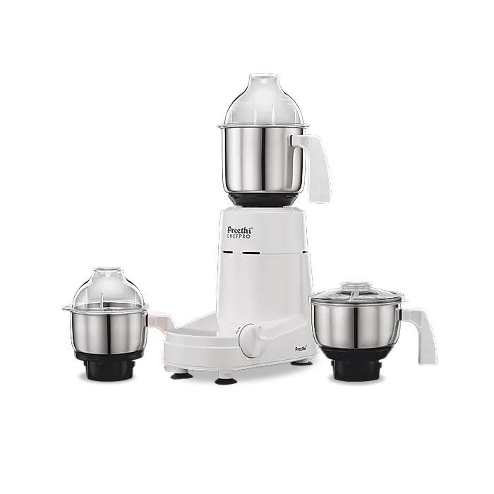Preethi ChefPro 750-Watt Mixer Grinder with 3 Jars (White) - Image 2