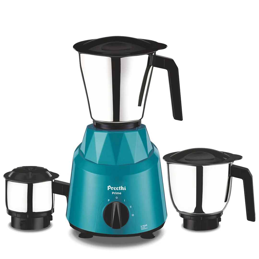 Preethi Prime Mixer Grinder for Kitchen with 3 Jars 750 Watt Green (MG-286) (2 weeks Special)