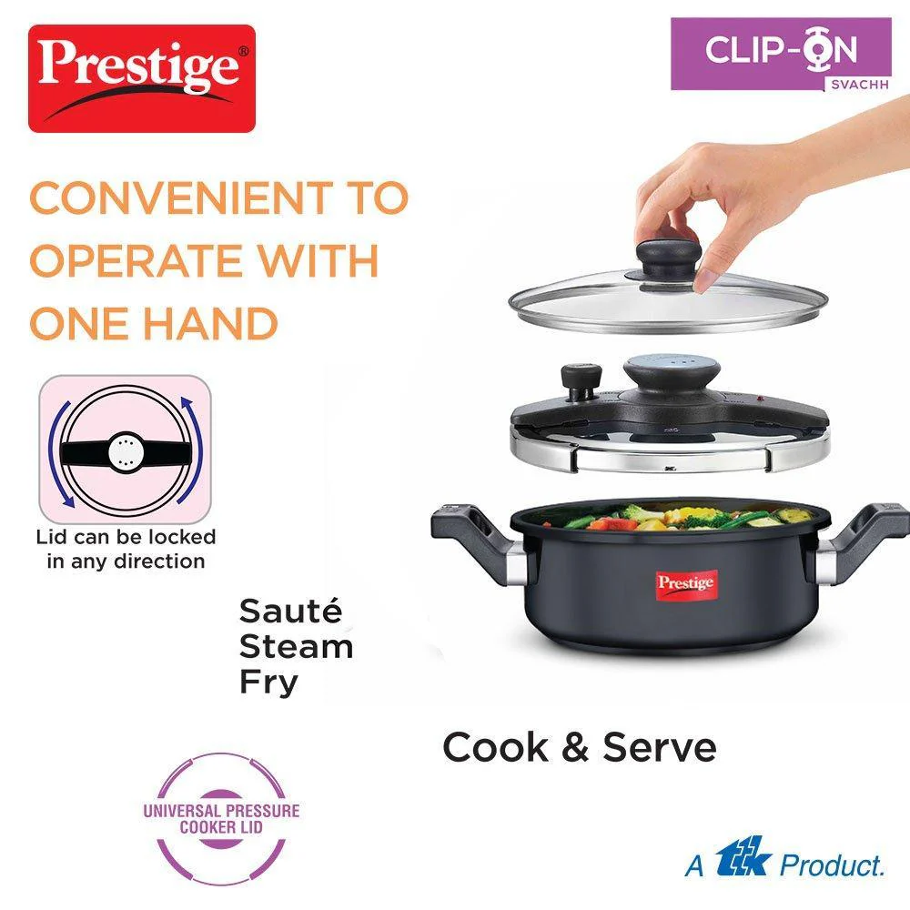 Prestige Svachh, 3 L, Hard Anodised Pressure Cooker, with deep lid for Spillage Control - Image 2