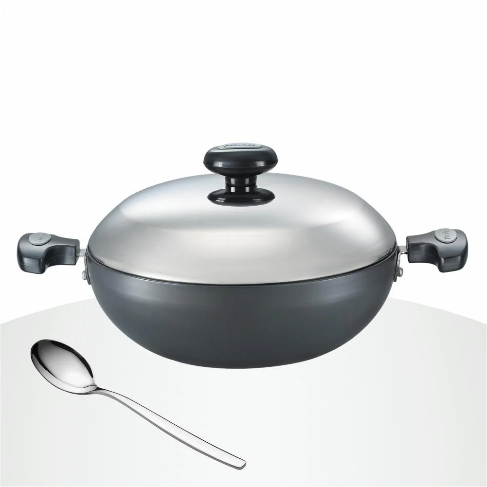 Prestige Hard Anodised Plus Kadai 240 mm with Stainless steel lid