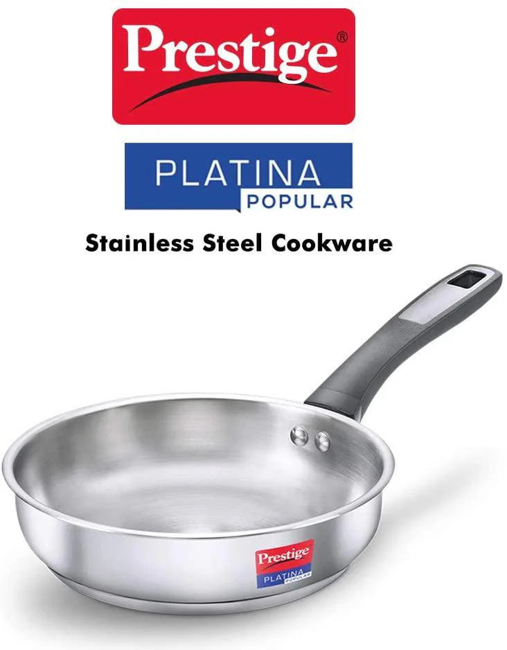Prestige Platina Stainless Steel Fry pan 3 sizes - Image 3