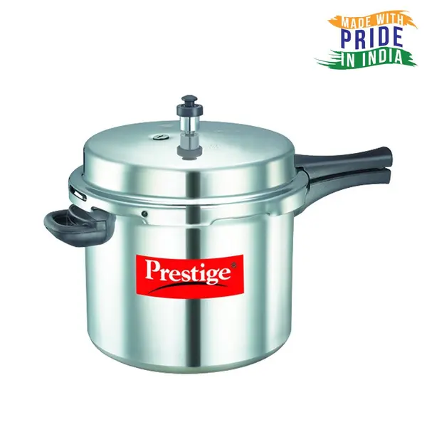 Prestige Popular Aluminium Outer Lid Pressure Cooker 10 Litre (Non Induction Base)
